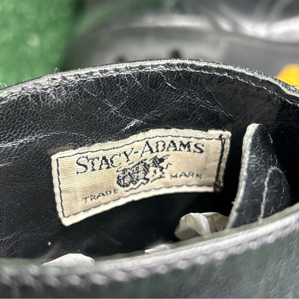 Stacy Adams Madison 00044 Leather Boots Alligator‎ Print Vibram Lug Sole Sz 10